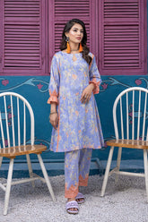 2-Pc Digital Printed Lawn Shirt With Cotton Sahlwar CPM22-99